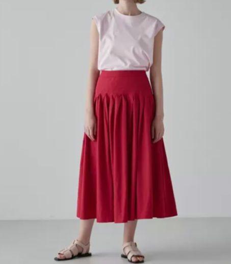 美品　ADORE ハイウエストフレアスカート レッド