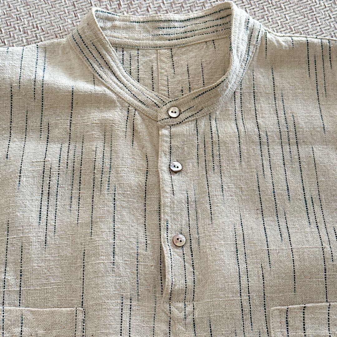 USAATO うさとの服 プルオーバー シャツ 半袖 男女兼用 天然素材