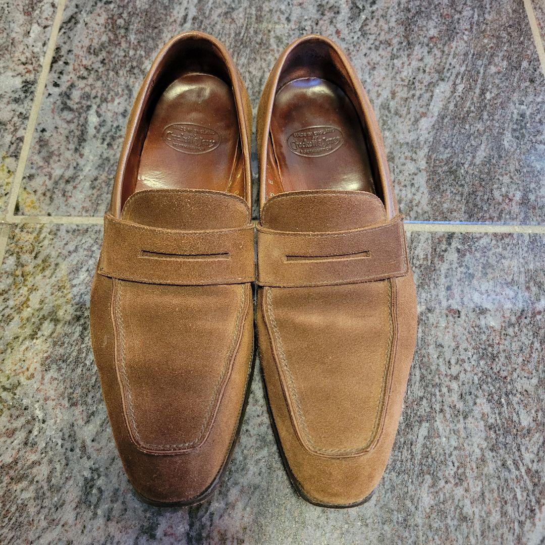 Crockett & Jones スエード ローファー　24.5センチ CROCKETT&JONES ラウン スエード ローファー - メルカリ