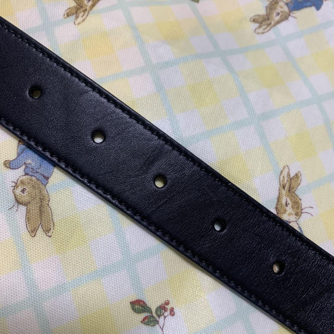 美品　GUCCI グッチ　ベルト　ゴールド✖️ブラック　90㎝〜
