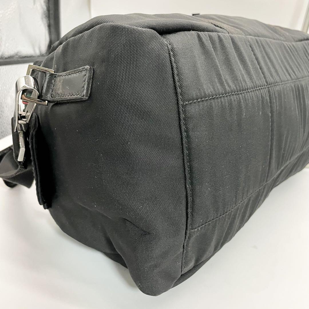 グッチ GUCCI ナイロン×レザー 2way ボストンバッグ シェリーライン