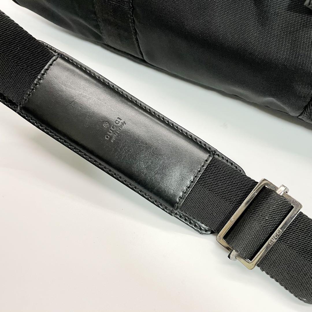 グッチ GUCCI ナイロン×レザー 2way ボストンバッグ シェリーライン