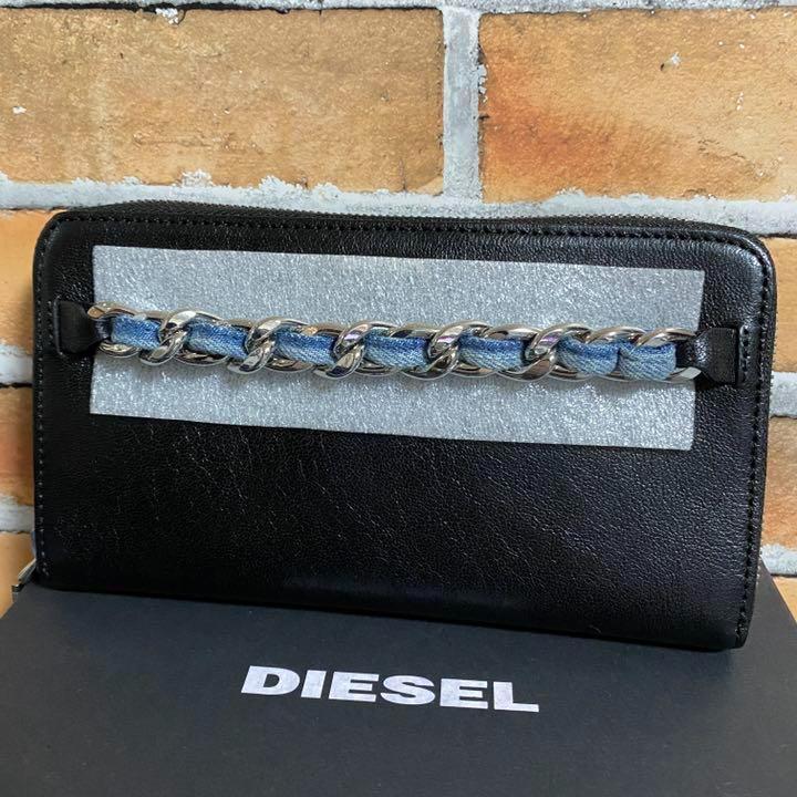 国産NEW 新品未使用 DIESEL デニムチェーン長財布 iFb3W-m11826394408 箱入り 豊富な人気SALE
