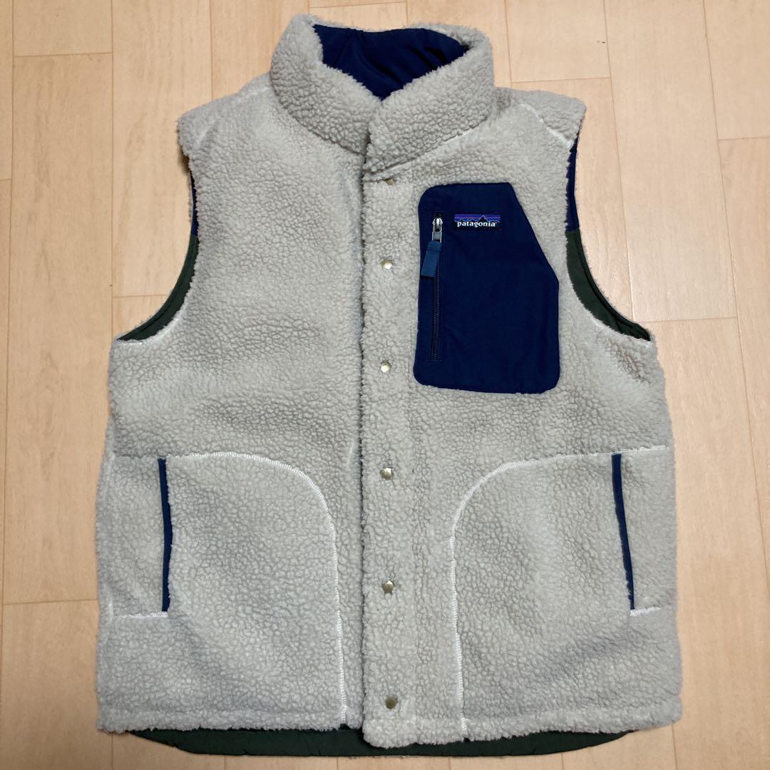 Patagonia ビビーダウンベスト M ネイビー/グリーン
