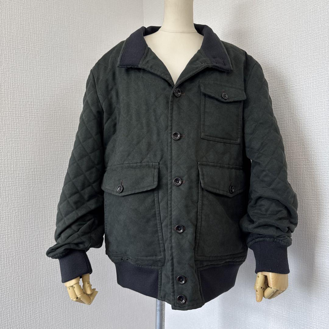 極美品 SIMPLE LIFE ダークグリーン キルティングジャケット Lサイズ