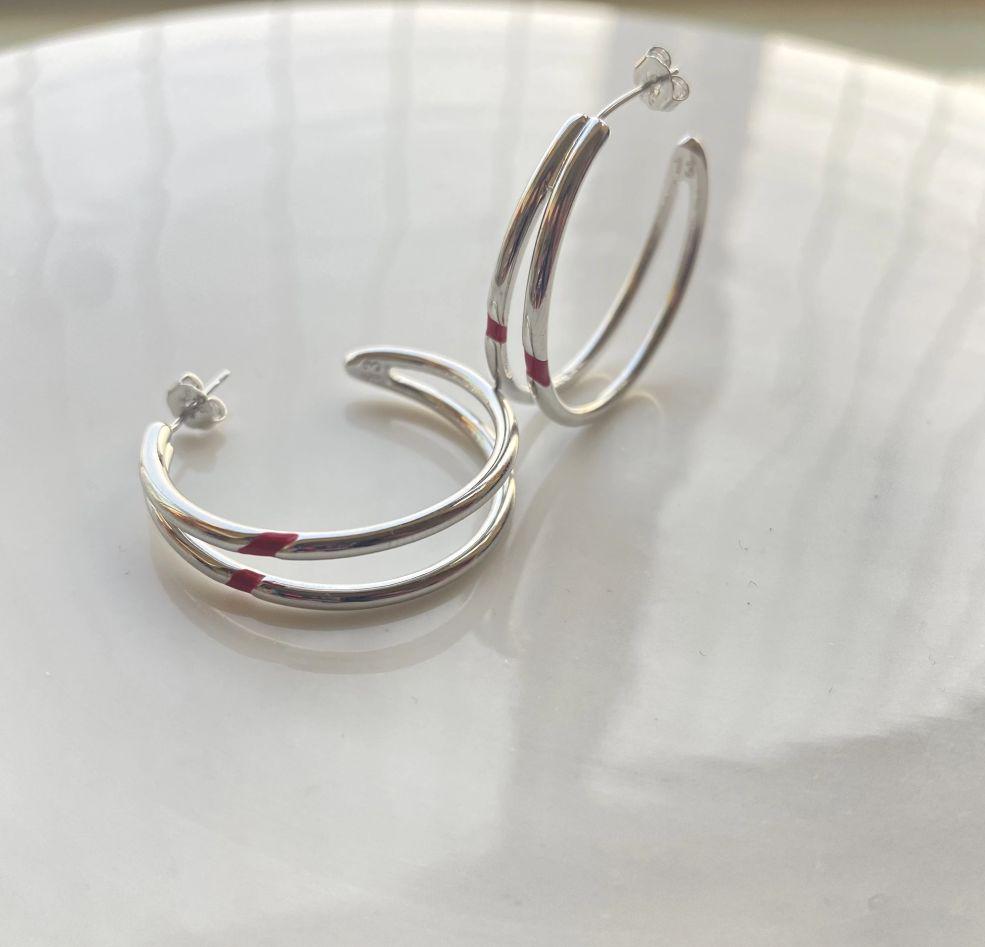 アイドル Jimin RED CARVING EARRING JIMIN Red Carving Earring