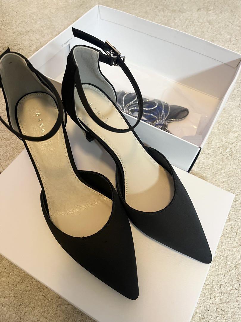 【美品】RANDA リボンセパレートパンプス ブラック