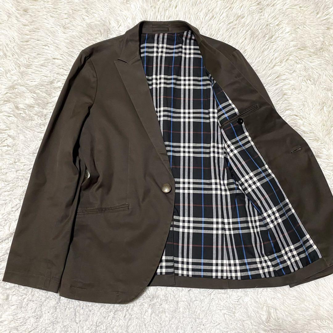 良品✨Burberry テーラード ノバチェック 茶 メタルボタン