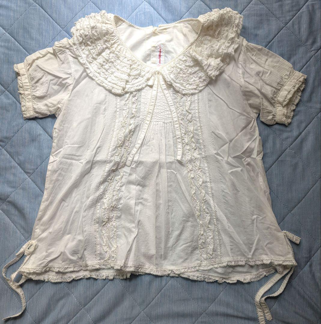 ワンダフルワールド　リバイバルブラウス　白　難あり