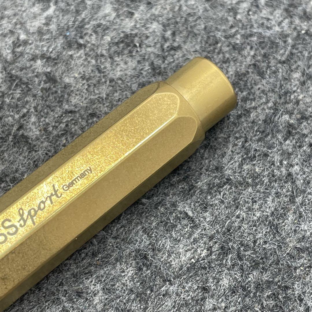 PE722□Kaweco ブラススポーツ ノック式ボールペン 箱付き