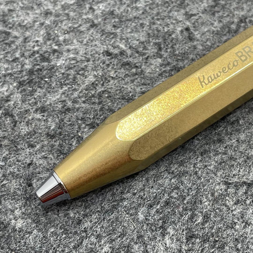 PE722□Kaweco ブラススポーツ ノック式ボールペン 箱付き