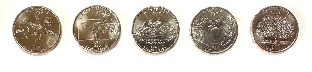 【保証書付】 米国◇◇1999-P ワシントンクォーター硬貨 メルカリ - 5枚セット◇◇ コレクション
