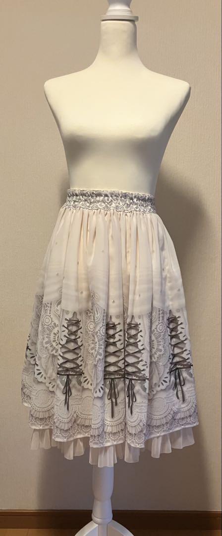 アビエタージュ プリンセス柄シフォンスカート ミディアム