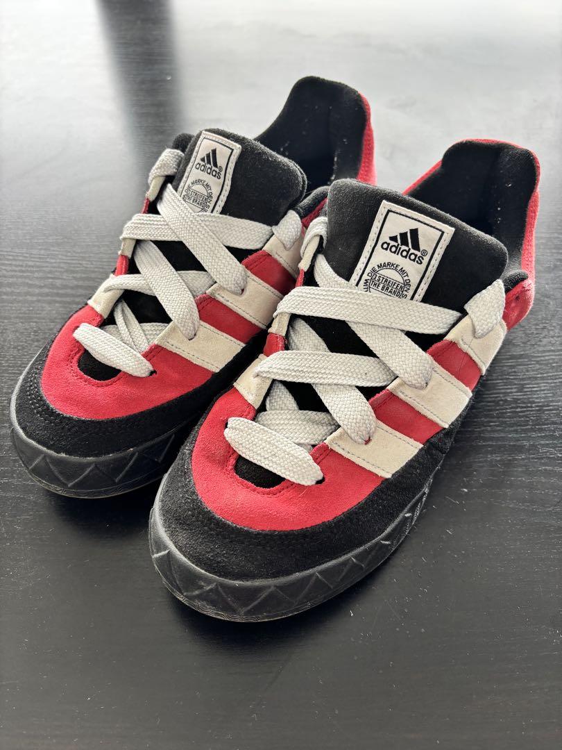 ◾️adidas アディマティック スニーカー 赤 レッド×黒ブラック