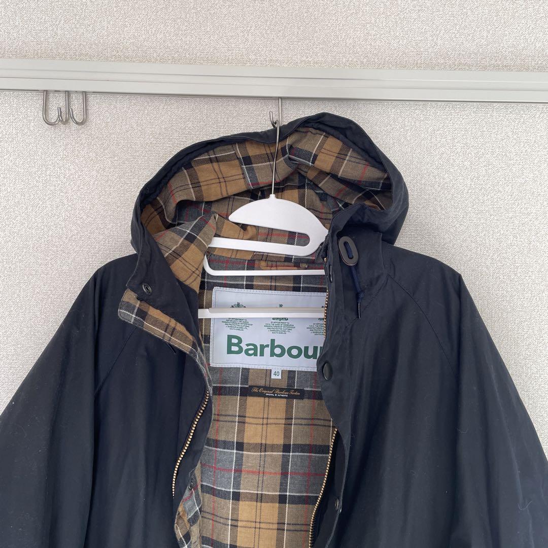 Barbour チェック柄裏地 ロングコート