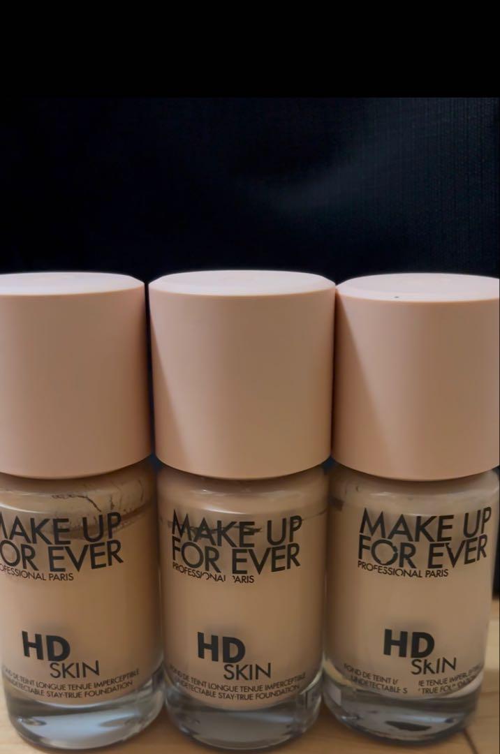 make up for ever hd skin foundation 3本