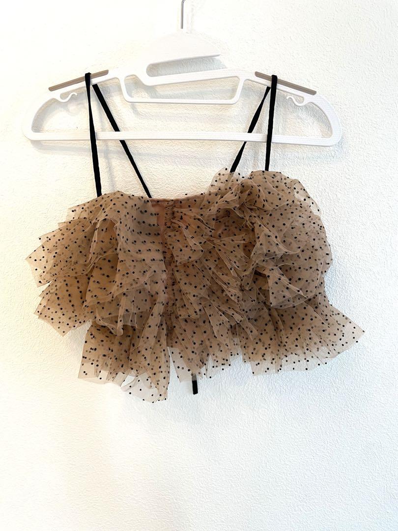 【美品】LILY BROWN ドットチュールビスチェ