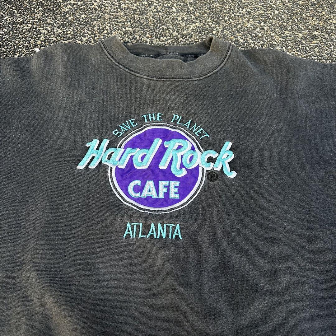 【メーカー直売】の商品をすべて 90s USA製 Lサイズ ブラック スウェット Cafe Rock Hard トップス