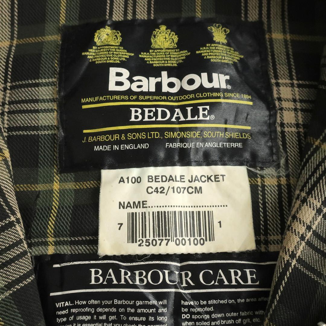 90s　Barbour A100 BEDALE オイルドジャケッ吐