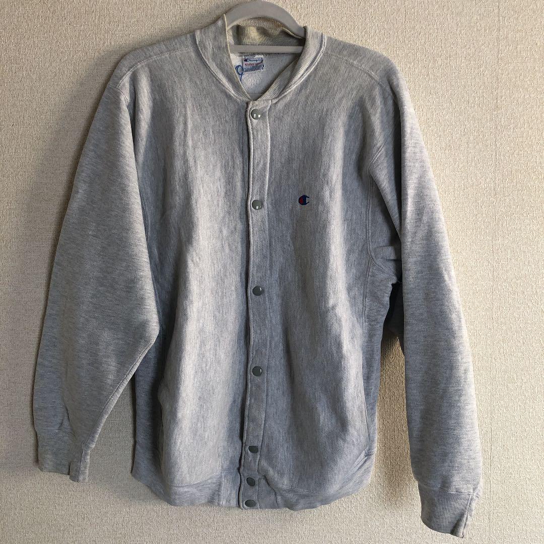 champion リバースウィーブ スナップボタン グレー CRWB14