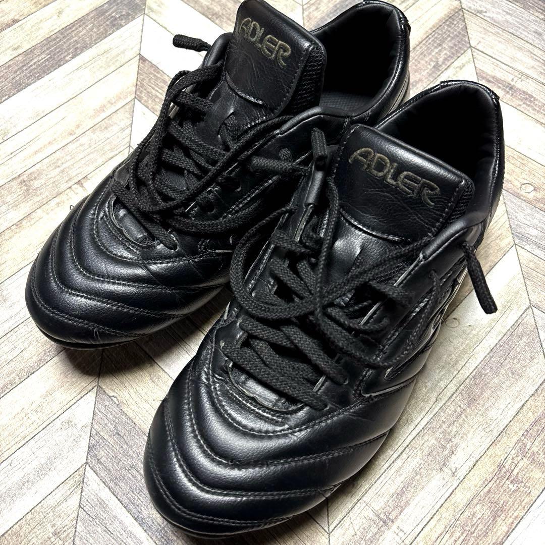 ◎希少 ADLER アドラー サッカースパイク 27 黒 ブラック