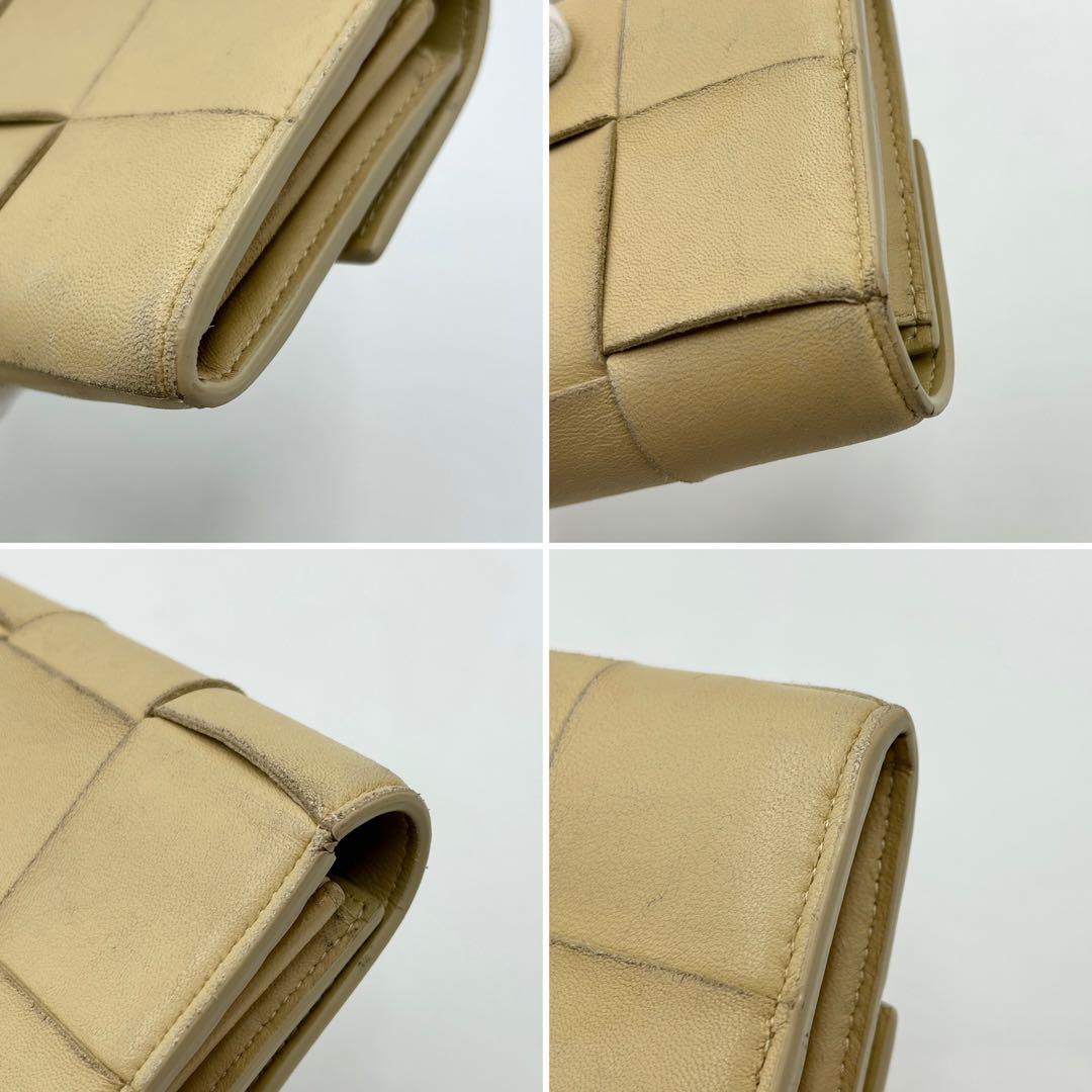 ボッテガヴェネタ　カセット　長財布　折り財布　レザーウォレット ベージュ