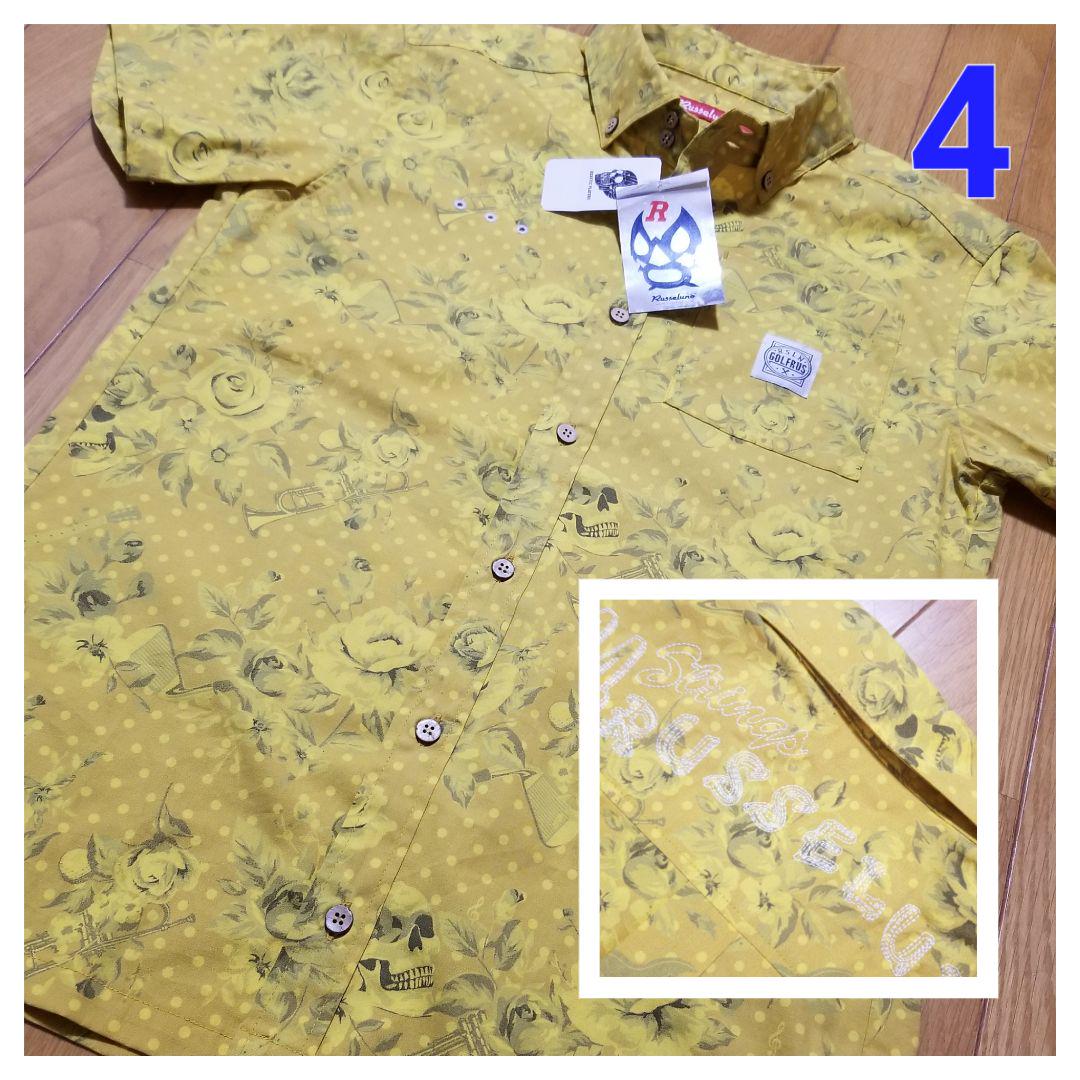新品RUSSELUNO ラッセルノ 半袖シャツ 花柄 ゴルフウェア - メルカリ