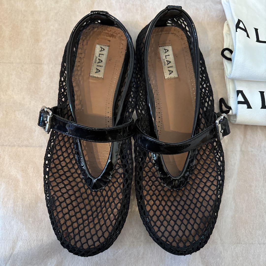 ALAÏA Alaia アライア フィッシュネット バレリーナ　黒