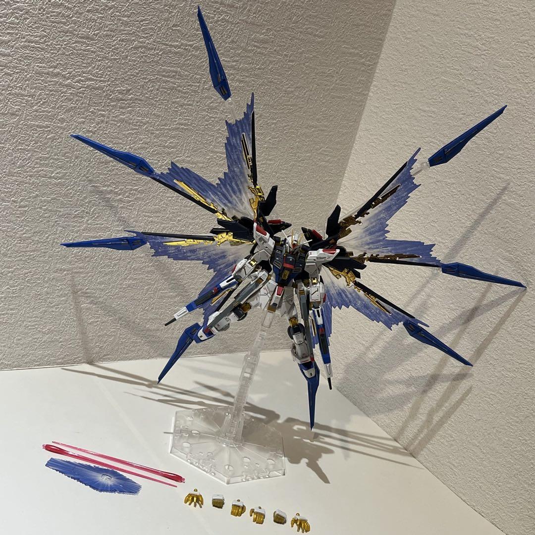 【組立・墨入済】RGストライクフリーダムガンダム＆光の翼エフェクト