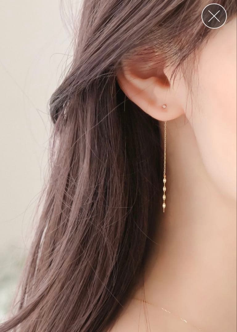 Phoebe K10 グリッターダイヤモンド バックキャッチピアス 未使用 Phoebe K10 グリッターダイヤモンド バックキャッチピアス 未使用