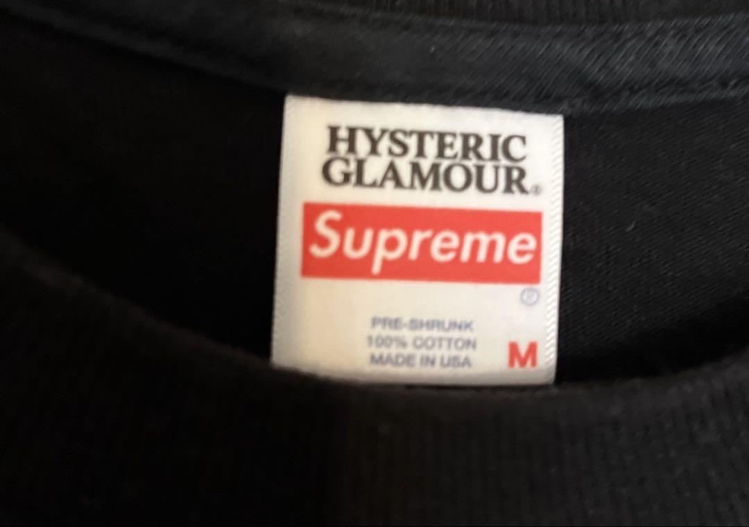 Supreme×HYSTERIC GLAMOUR コラボ ロンT 黒 M