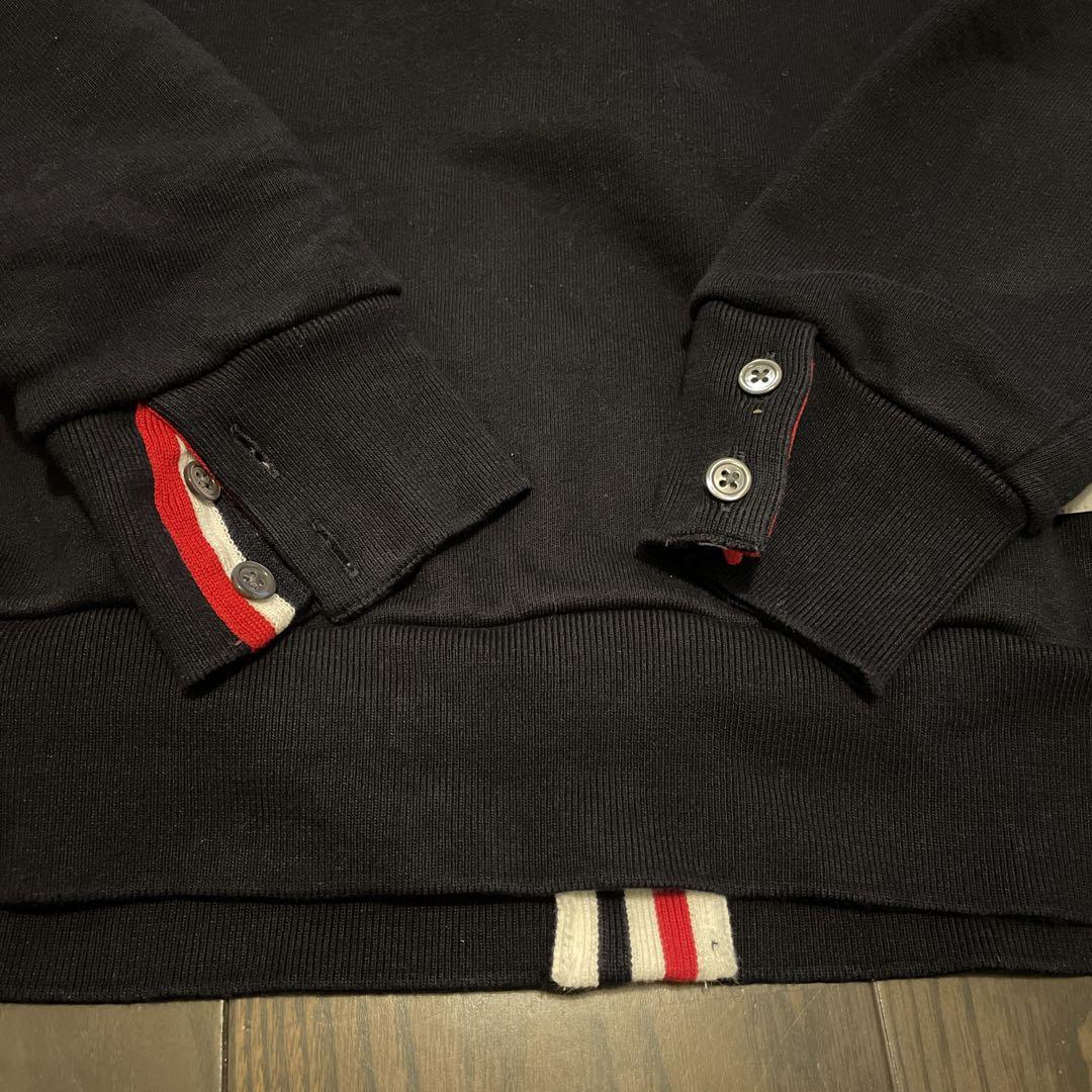 中古 THOM BROWNE ネイビー センターバックストライプ スウェット 2