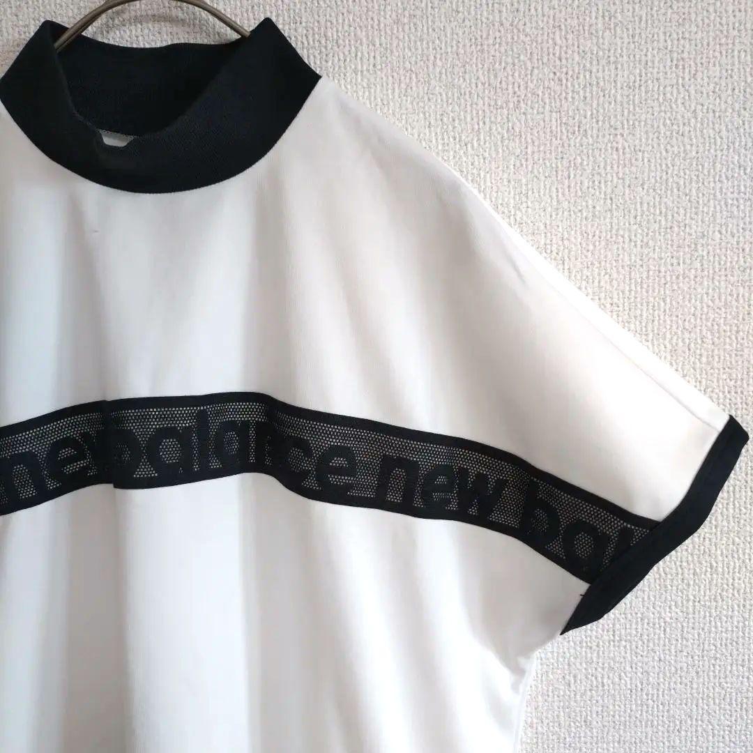 f245 ニューバランスゴルフ【0】レディース/メッシュロゴ/Tシャツ/伸縮/白