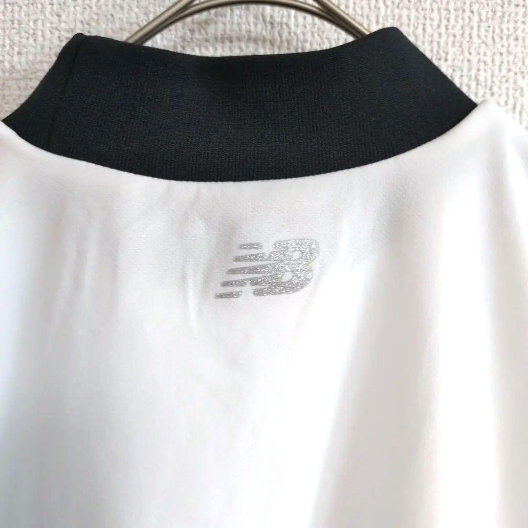 f245 ニューバランスゴルフ【0】レディース/メッシュロゴ/Tシャツ/伸縮/白