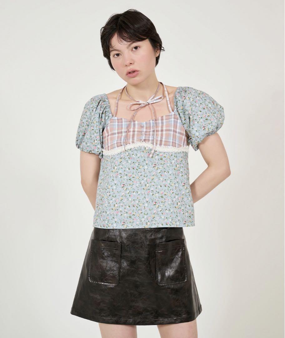 【メーカー直売】の商品をすべて TINA：JOJUN メルカリ - パフスリーブ ハートネック ブラウス トップス