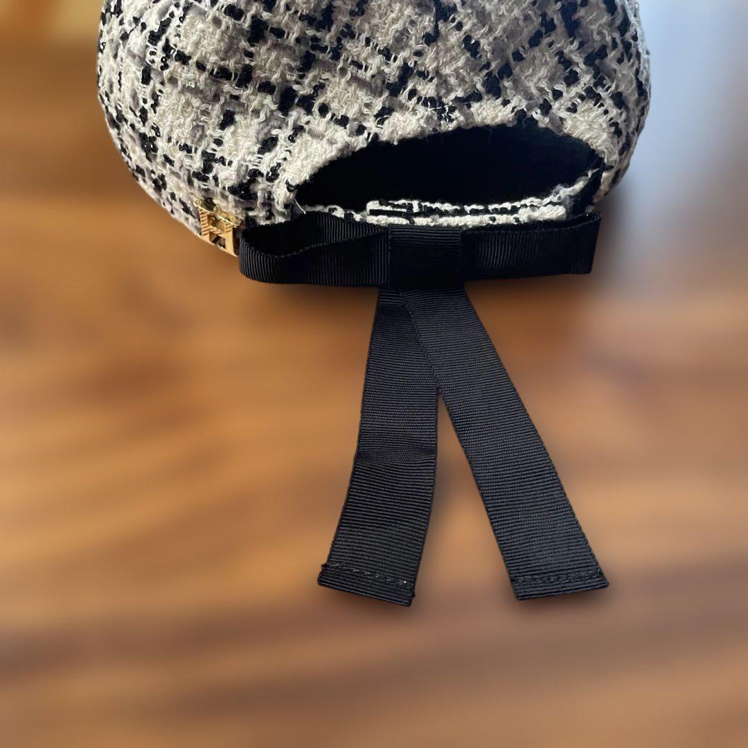 新品未使用　herlipto Tweed Ribbon Cap herlipto: Tweed Ribbon Cap 美品✨✨ - メルカリ