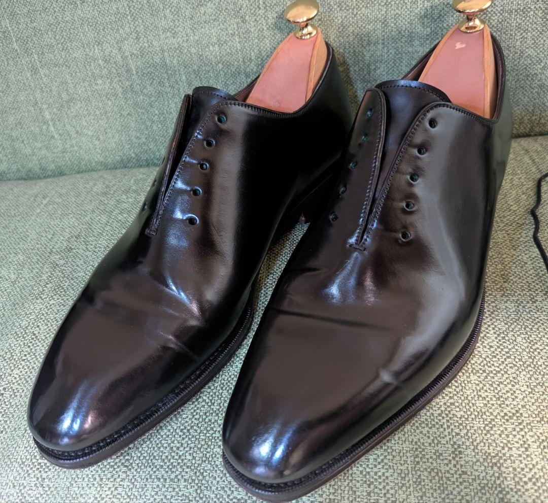 靴 CARMINA wholecut cordovan Black size8.5