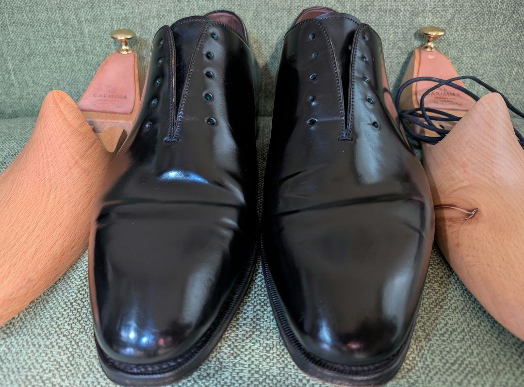 靴 CARMINA wholecut cordovan Black size8.5