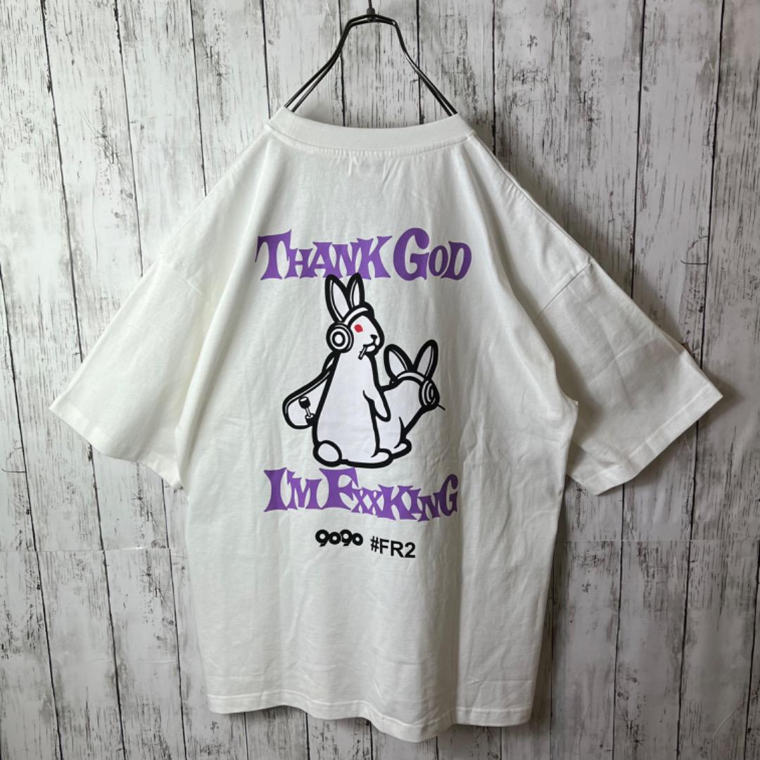 品質満点 【激レア】FR2 黒 GOD THANK 紫 白 L Tシャツ コラボ 9090 販売品 Tシャツ コラボ 9090 【激レア】FR2 L GOD THANK 水色 黒 Tシャツ/カットソー(半袖/袖なし)