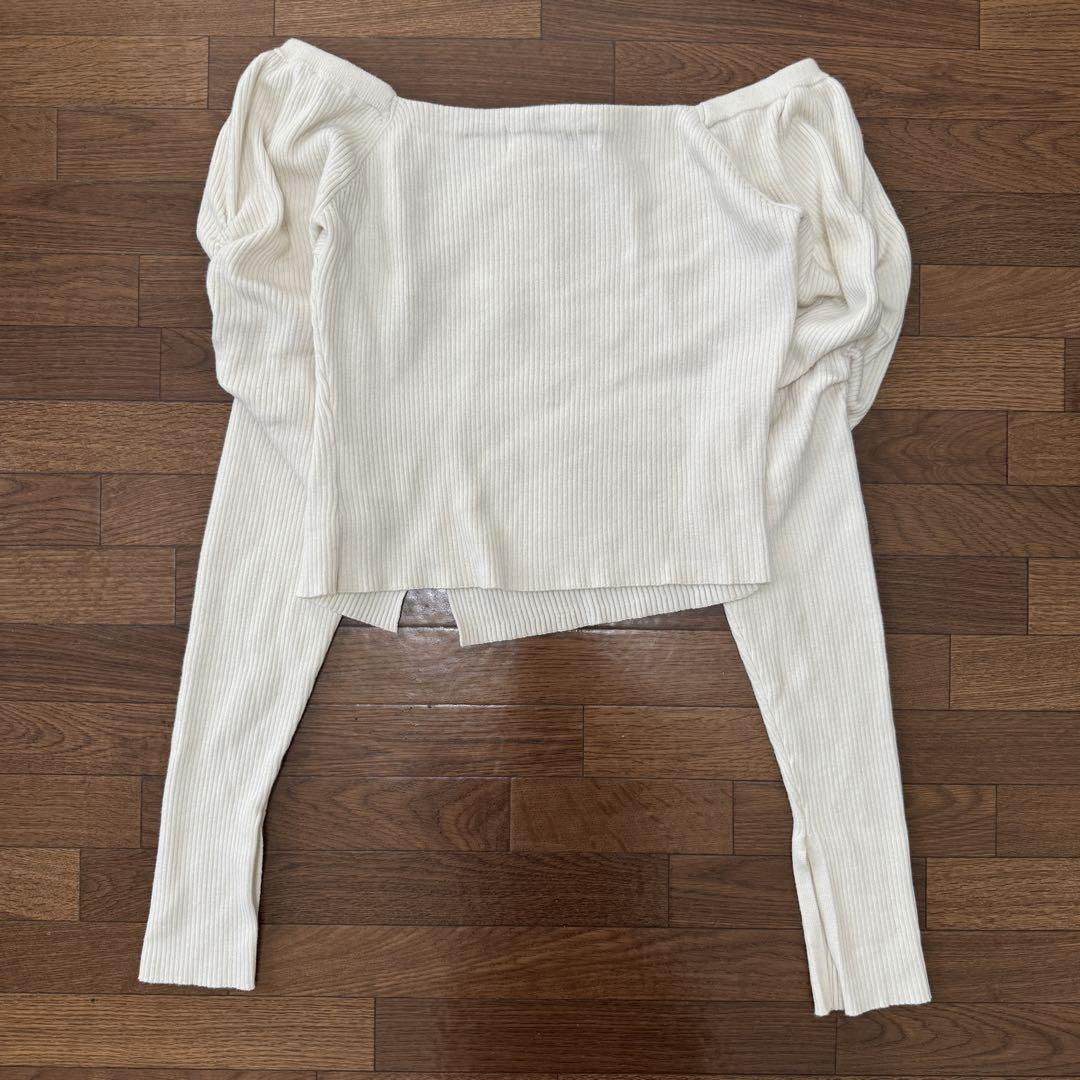 【Her lip to】ハーリップトゥ 2way Rib Slit Top
