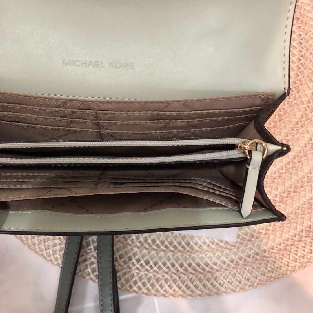 美品 マイケルコース ウォレットショルダー ポーチ チェーン 長財布