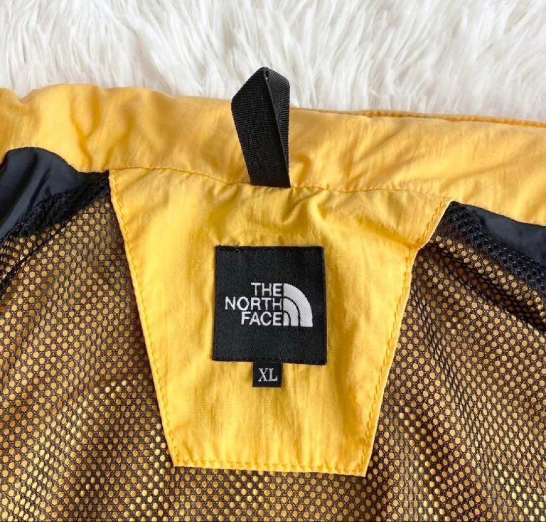 XLサイズ　ノースフェイス　ナイロンジャケット　バイカラー　イエロー　人気色
