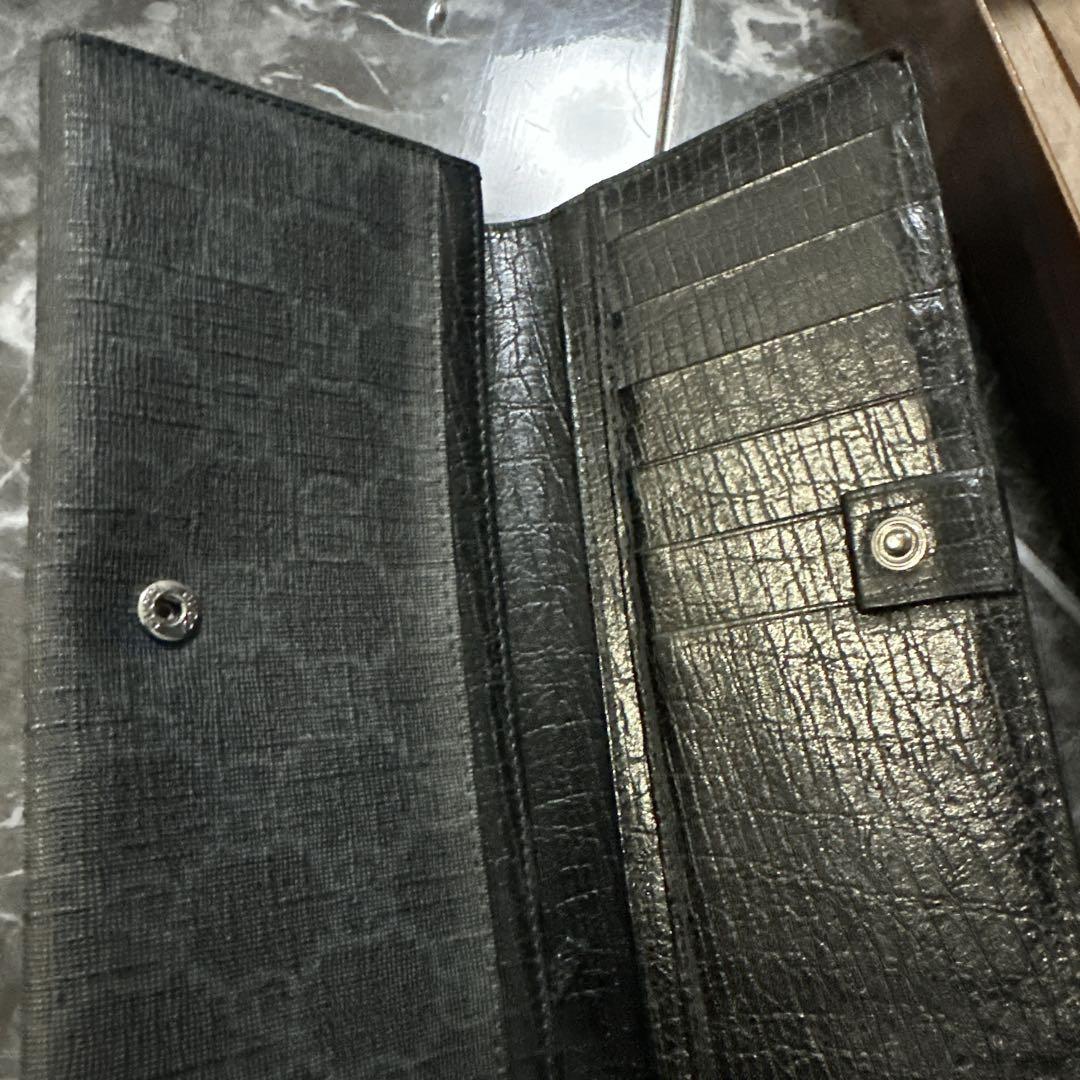 限定値下げ　GUCCI ブラックレザー 長財布 箱付き