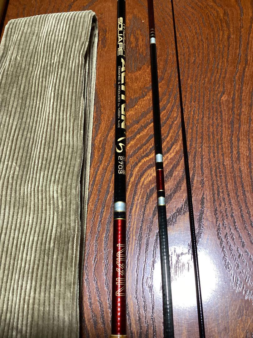 振出へら竿⑤【Daiwa 弧峰 硬調9尺・日新マルチスクエア中硬9尺2本セット】