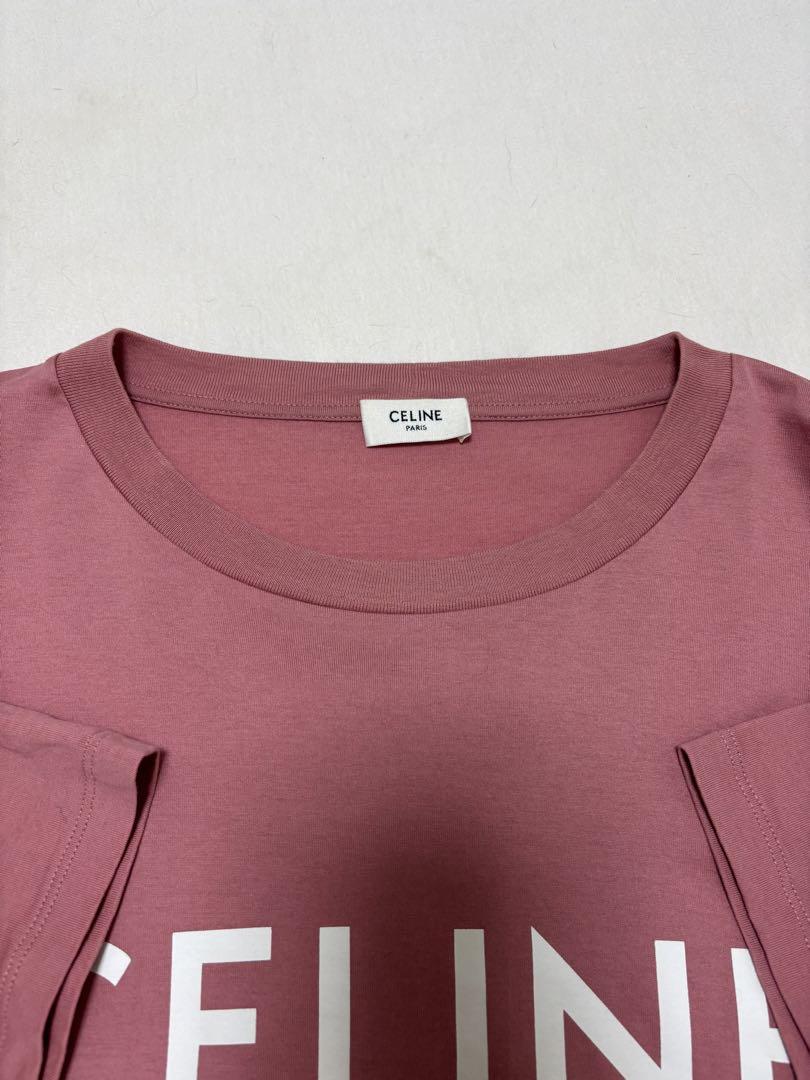 CELINE クロップドTシャツ ピンク