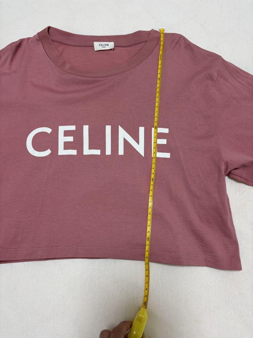 CELINE クロップドTシャツ ピンク