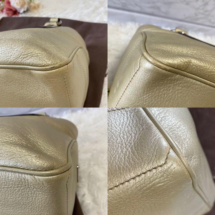 お得好評 美品 鑑定済 CELINE トリオンフ ブギーバッグ シャンパンゴールド rn9aH-m11917024005 特価正規店
