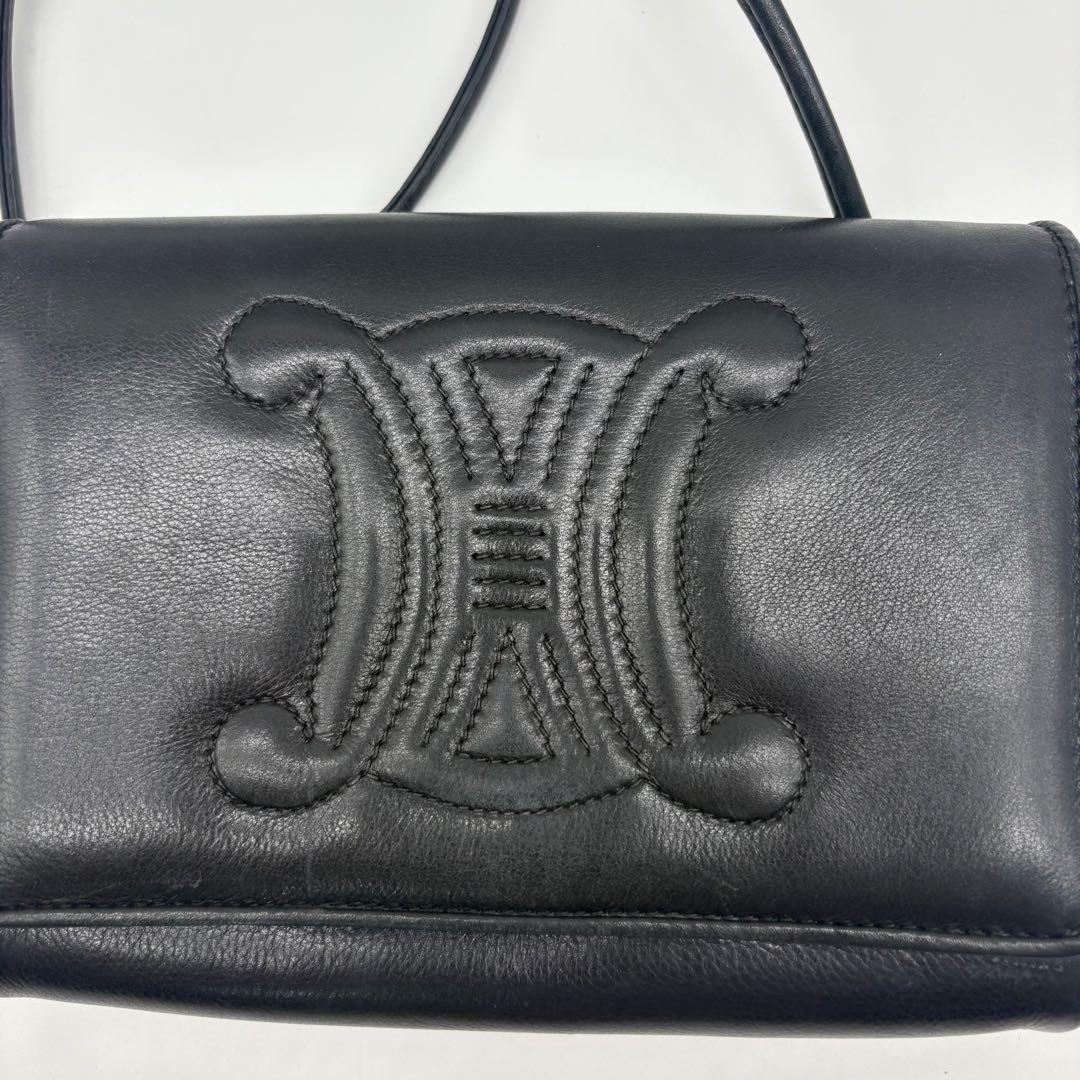 【良品！✨】CELINE セリーヌ ショルダーバッグ トリオンフ ポシェット 黒