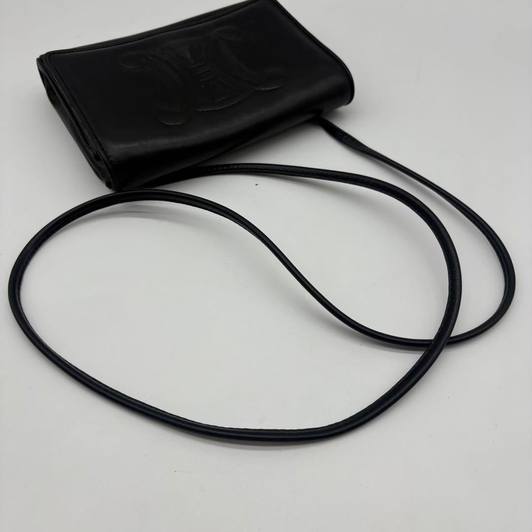 【良品！✨】CELINE セリーヌ ショルダーバッグ トリオンフ ポシェット 黒