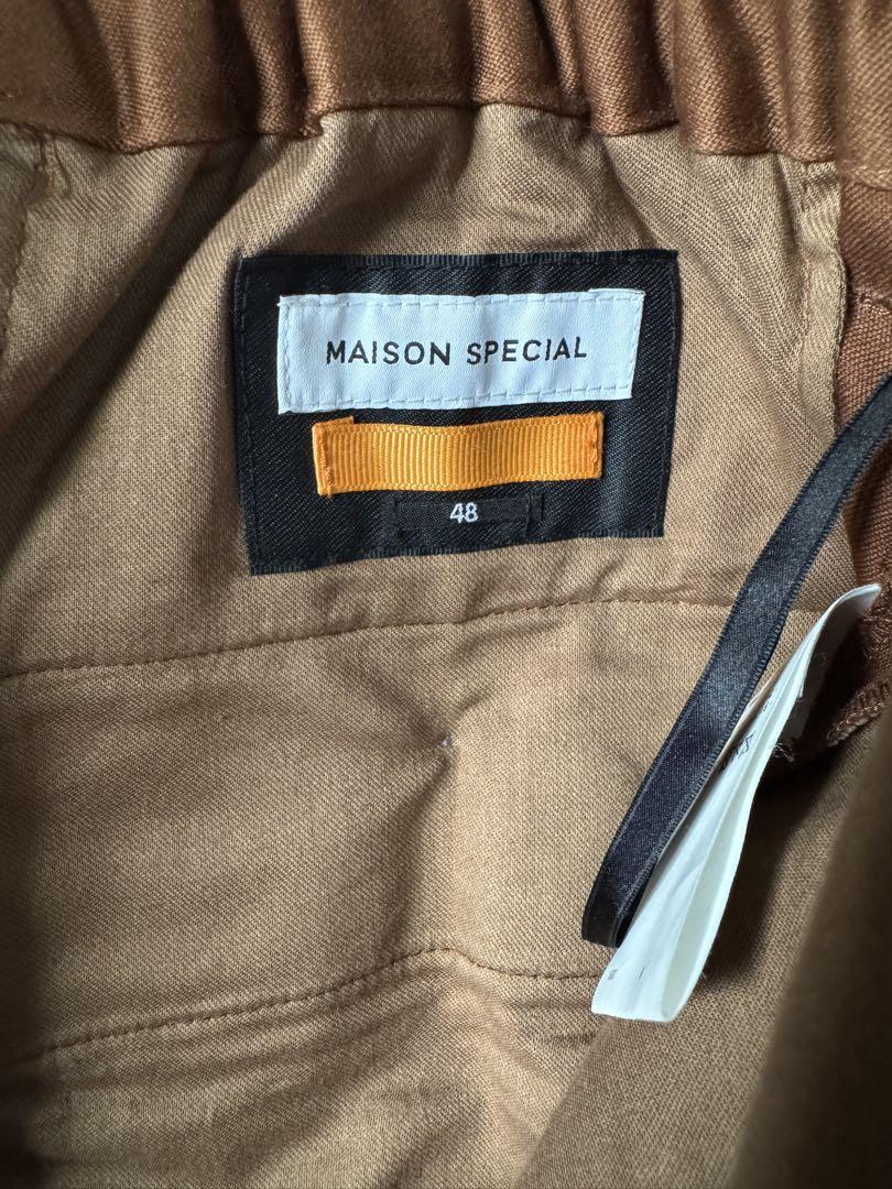 MAISON SPECIAL フィンクスコットン 1タックワイドパンツ